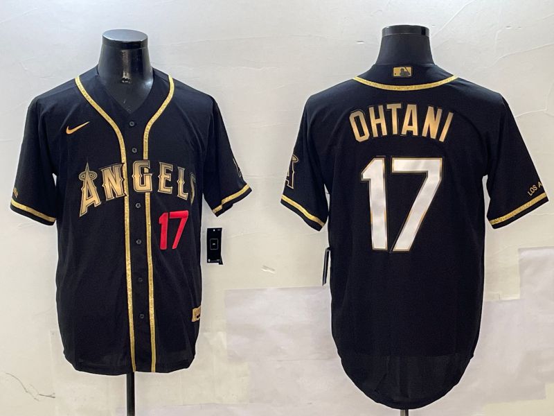 Men Houston Astros #17 Ohtani Black Gold Game 2025 Nike MLB Jersey style 3